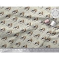 thumbnail image 2 of Soimoi Cotton Cambric Fabric Stripe & Basset Hound Dog Print Fabric by The Yard 42 Inch Wide, 2 of 4