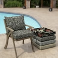 thumbnail image 6 of ARDEN Outdoor Dining Chair Cushion Set 21 x 21, Black Aurora Damask, 6 of 13