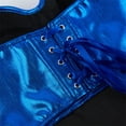 thumbnail image 7 of Xfvqtps Corsets for Women Lace up Back Straps Bright Fashion Boned Overbust Corset Bustier Shapewear Blue, 7 of 7