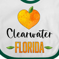 thumbnail image 4 of Inktastic Clearwater Florida Orange in Heart Boys or Girls Baby Bib, 4 of 4