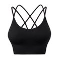 thumbnail image 2 of Women's Sports Bra Woman Bras With String Quick Dry Shockproof Running Fitness Large Size Underwear Wireless Bras for Women Black XL, 2 of 8