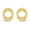 Yellow, variant on Italian 14k Yellow Gold Shiny Rope Double Eternity Love Knot Stud Earrings 1.2g - Yellow