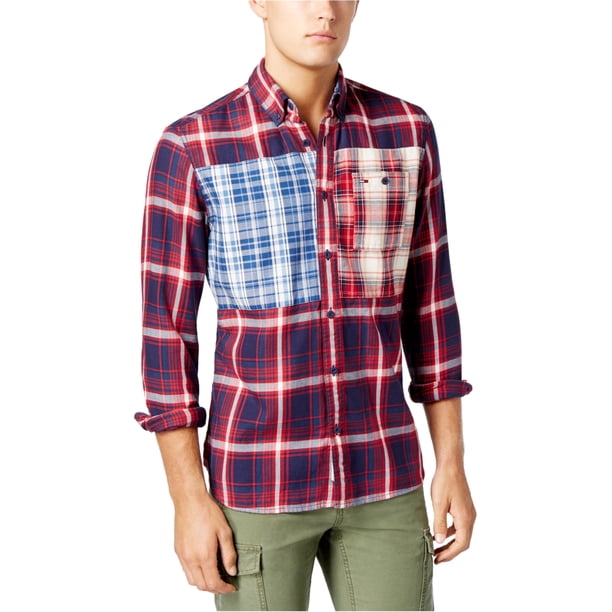 Camisa con Botones a cuadros Tommy Hilfiger para hombre Rojo Pequeño