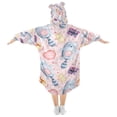 thumbnail image 2 of BZSMCE Wearable Blanket Hoodie Fashion Pastel Cat Gift Carnival Home Wear, 2 of 7