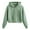 Green, variant on Yuannlog Womens Hoodies Zip Up Crop Tops Comfortable Casual Solid Color Long Sleeve Hooded Jacket Streetwear Sports Fall Winter Coat Clothes