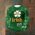 thumbnail image 1 of Ceisia Men's St. Patrick's Day Distressed Irish Waffle Knit Top | Long Sleeve Crew Neck Casual Tee Gifts, 1 of 3