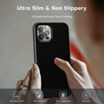 thumbnail image 3 of Silicone Case Designed for Apple iPhone 13 Pro Liquid Silicone Case, 5 in 1 Bundle Phone Case with 2 Clear Tempered Glass and 2 Camera Lens Shockproof Case for Apple iPhone 13 Pro,Black, 3 of 7