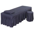 thumbnail image 2 of Beauty Bedsheet, Massage Couch Cover With Hole, Reusable Spa Linens Massage Bed Table Sheets Couches Cover Sheets Dark Blue, 2 of 8