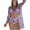Pink-03, variant on Lopeceal Women's Tropical Swimsuit Floral Printed Bathing Suit Sexy Bikini Sets with Long Beach Cover Ups 3 Piece Hawaiian Outfits