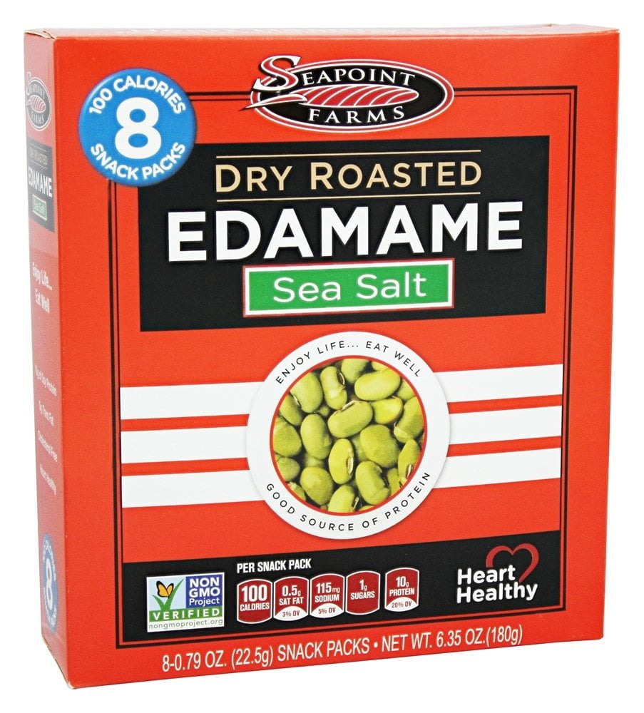 SeaPoint Farms Edamame Dry Roasted Snack Packs Sea Salt 6.35 oz