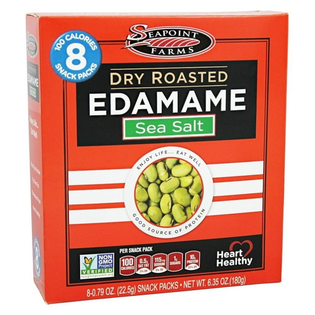 SeaPoint Farms - Sachets Collation Edamame Rôti à Sec Sel de Mer - 6,35 oz