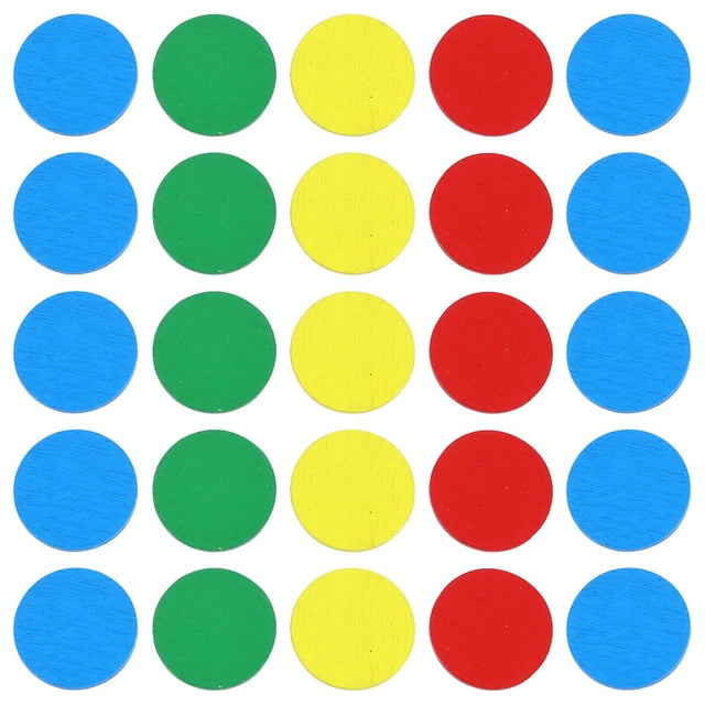 1 juego de fichas de madera para juegos de mesa, fichas para juegos de niños