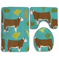 thumbnail image 1 of ABPHQTO Granja lechera de vacas Juego de alfombras de baño de 3 piezas Alfombra de baño Alfombra de contorno y tapa de inodoro ABPHQTO Cont-CHAPPLE-37475, 1 of 2