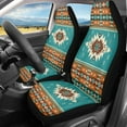 thumbnail image 2 of Renewold Southwest American Tribal Teal Auto Seat Covers Front Seats for SUV Truck Sedans Seats Washable Breathable Car Interior Accessories, Easy to Install, 2 of 7