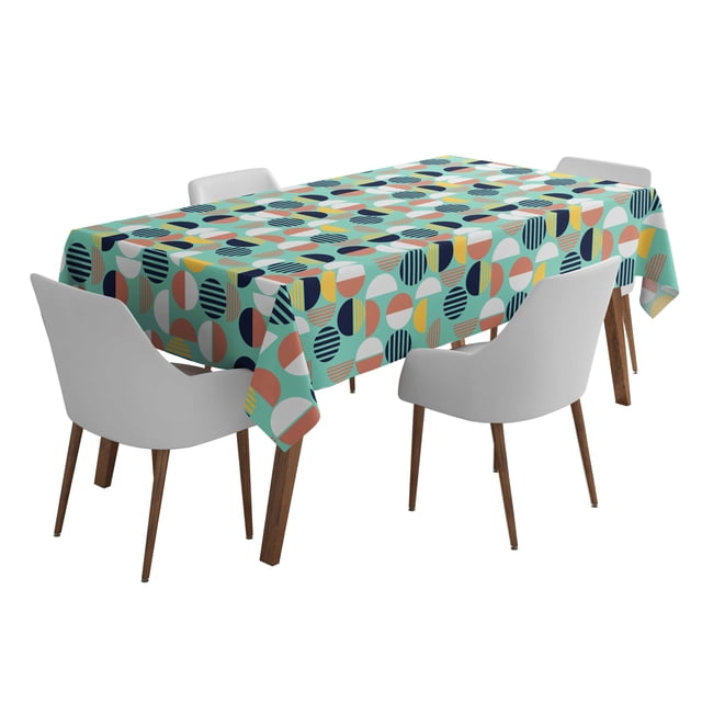 Vargottam Indoor/OutdoorTablecloth58x120 InchRectangleTablecloth Waterproof PatioTableCloths- Spring/SummerTableCovers for Backyard RectangularTable/BBQs/Picnic -Aquamarine2