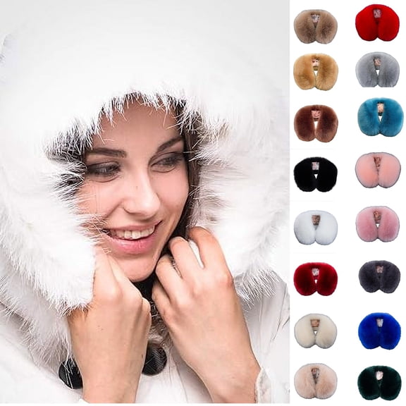 Womens Fur Collar Scarf BWASD Faux Fake Plush Wrap Shawl Shrug Comfortable and Warm Neck Warmer for Autumn Winter Outdoor Clothing Accessories Beige