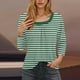 thumbnail image 2 of Blusas para las Mujeres Casual 3/4 Manga Impresa Camiseta Superior, Blusa Ligera para Diario, Fecha, Compras Y Primavera Otoño Desgaste, 2 of 5