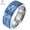 Blue, variant on Tungsten Carbide Band w/ Flowing River Damascus Design 8mm Ring in Black or Blue