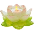 thumbnail image 1 of Ebros Lotus Flower Tea Light Candle Holder Statue 4.5"W (Translucent Acrylic), 1 of 4