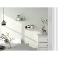 thumbnail image 6 of SUMGAR Floating Shelves for Wall, White Gold Modern Wall Mounted Shelf, Hanging Shelves for Bathroom, Bedroom, Living Room,Office Set of 2,16in, 6 of 14