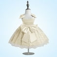 thumbnail image 4 of uublik Girls Birthday Dress Size 2T-8 Sleeveless Tulle Dresses Kids Birthday Formal Wedding Pageant Princess Dress Beige, 4 of 4