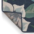 thumbnail image 5 of Noble House Meza Outdoor 84 x 63" Floral Area Rug in Blue and Green, 5 of 6