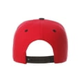 thumbnail image 2 of Classic Snapback Hat Custom A-Z Initial Raised Letter, Red Black Hat White Black, 2 of 3