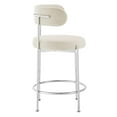 thumbnail image 4 of Modway Albie Fabric Counter Stools - Set of 2 in Beige Silver, 4 of 11