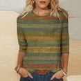 thumbnail image 2 of Chandail à Capuche Oversize pour Femmes, Mode Confortable, Col Rond, Manches 3/4, T-shirt Décontracté, Blouse, Chandail en Molleton Col Rond, Grande Taille, Jaune, 2 of 5