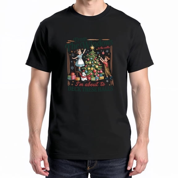 From The Windows To The Walls Christmas T-Shirt – Festive Holiday Humor – Unisex Adult Celebration Wear