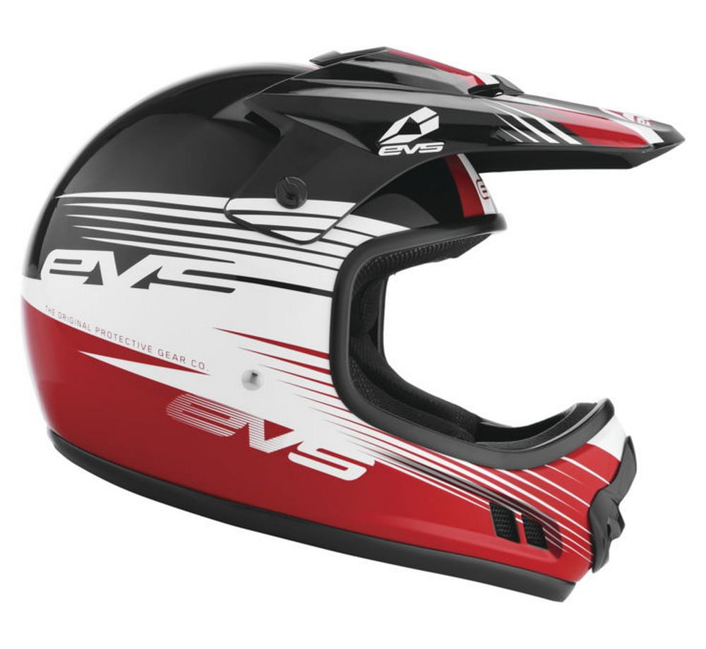 Black/White/Red, One Size EVS Sports Mens Helmet Visor T3 Works 