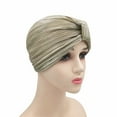 thumbnail image 2 of Pavied Beanie for Women Chemo Headwear Cancer Head Hat Cap Ethnic Bohemian Floral Hair Cover Wrap Turban Headwear Turban Cap Head Wraps Hats for Women Beige One Size, 2 of 8