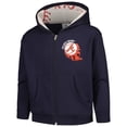 thumbnail image 2 of Toddler Soft as a Grape Navy Atlanta Braves Baseball Full-Zip Hoodie Jacket, 2 of 3
