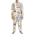 thumbnail image 3 of Sikiie Spring Flowers Birds Mens Pajama Set, Soft Warm Long Sleeve Sleepwear, Cozy Button-Down Pjs for Men-XX-Large, 3 of 7