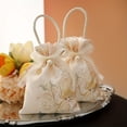 thumbnail image 3 of KEINXS Flower Drawstring Candy Bag with Pearls and Ribbons  10 Packs  Suitable for Weddings  Baby Showers  Birthdays and Special Occasions - Linen Polyester Fabric. Valentine‘s Day  Mothe, 3 of 6
