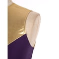 thumbnail image 5 of TiaoBug Womens Sleeveless Worship Dance Dress Metallic Patchwork Dancewear Church Praise Dance Costume Purple XL, 5 of 7
