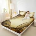 thumbnail image 4 of Manfei Vintage Film Twin Sheet Sets for Kids, Cinema Tricket Twin Fitted Sheet, Movie Theater Theme Flat Sheet, Breathable Home Decor, 3pcs, 4 of 7