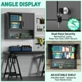 thumbnail image 5 of IKIMI 30" H Wall Mounted Metal Garage Cabinet with Lockable Doors and Open Shelf, Black, 5 of 9