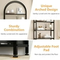 thumbnail image 3 of M optimized 4 Tier Bookshelf, Arched Bookcase with Cabinet, 71.5" Tall Industrial Book Shelf with Metal Frame, Freestanding Display Shelving Bookshelf, 3 of 6
