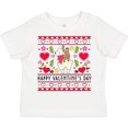 thumbnail image 3 of Inktastic Happy Valentine's Day Sloth and Llama Ugly Sweater Style Boys or Girls Toddler T-Shirt, 3 of 5