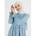 thumbnail image 2 of Blue - Crew neck - Unlined - Modest Dress - Benin, 2 of 5