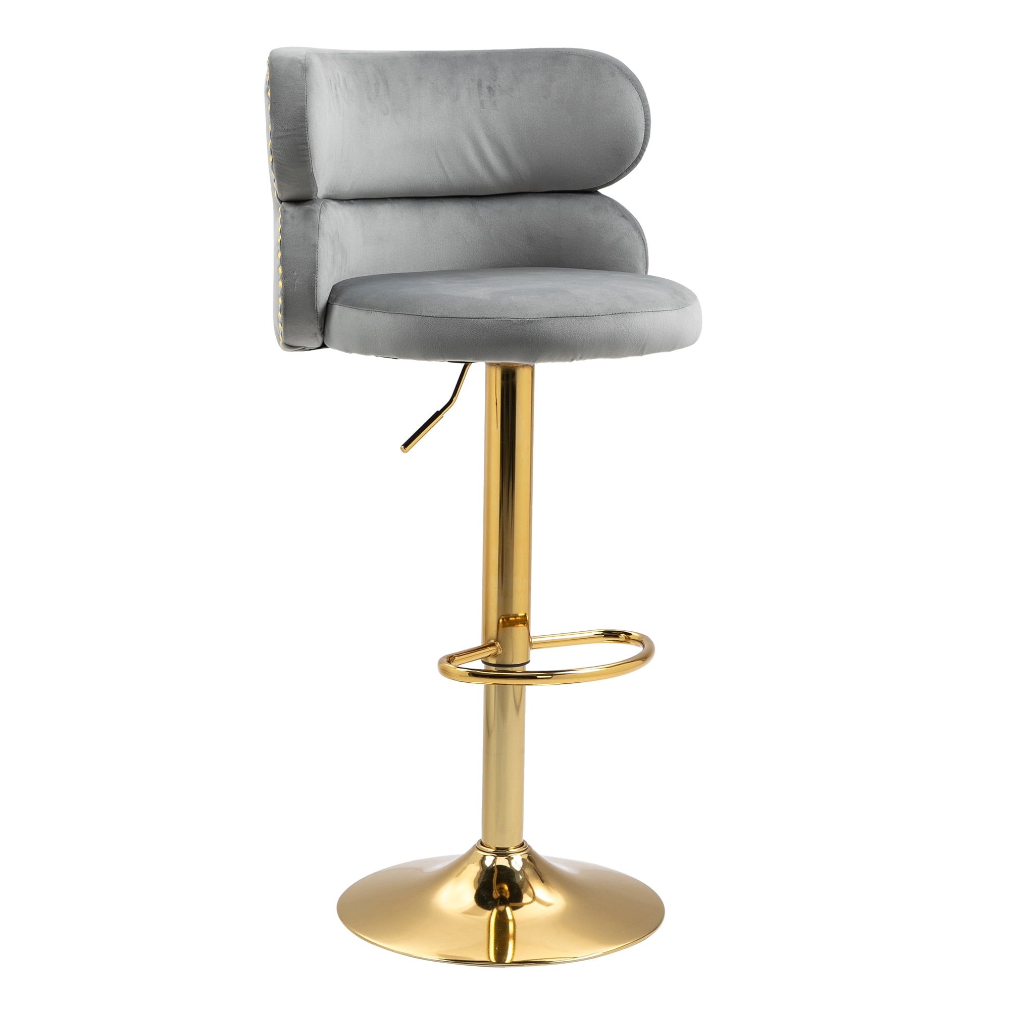 Adjustable Counter Height Velvet Bar Stools, Kitchen Counter Island