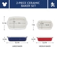 thumbnail image 3 of Disney Home Bon Voyage 2 Pcs Ceramic Baker Set, Dishwasher Safe, Oven Safe to 450°F, 2 Quart and 4 Quart, Mixed Colors, 3 of 7
