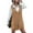 Camel, variant on Weardear Women Vest Dress Knit Sweater Dresses Oversized V Neck Sleevelss Pullover with Pockets