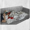 thumbnail image 6 of Retro Soft Flannel Fleece Throw Blanket, Hellenic Man on the Chariot Drawn by Roman Horses Early Ages Image, Cozy Plush for Indoor and Outdoor Use, 70" x 90", Multicolor, by Ambesonne, 6 of 6