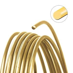 The Beadsmith Wire Elements Craft Wire – Tarnish Resistant, Soft Temper, Round, Gold Color – 0.32mm, 28 Gauge, 500 Feet Spool – Jewelry Making, Wire Wrapping, Floral, & Other DIY Crafts