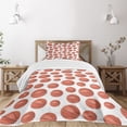 thumbnail image 3 of Ambesonne Basketball Quilted Bedspread Set 2 Pcs, Realistic Style Ball, Twin Size, Pale Cinnamon White, 3 of 6