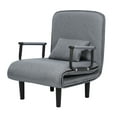 thumbnail image 4 of TidBay Canapé-Lit 3 en 1, Housse avec Fermeture Éclair, Fauteuil-Lit Convertible avec Dossier Réglable, Chaise-Lit Dépliable pour Appartement, Chambre, Bureau, Gris, 4 of 8