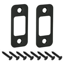 Uxcell 2Pack Door Strike Plate, 57mm x 25.5mm Stainless Steel Latch Deadbolt Replacement Lock Strike Plate, Black