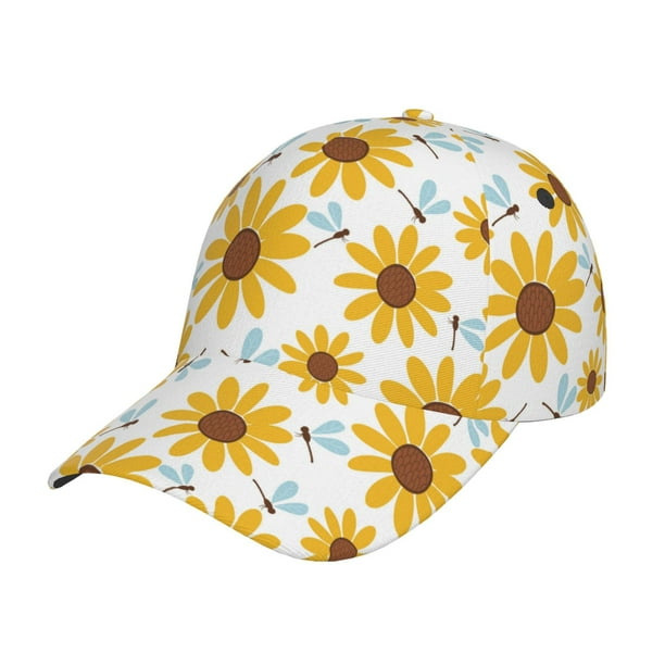 Fotbe Sunflowers Gorro Clásico de Béisbol, Gorra Ajustable con Broche Snapback, Gorro de Exterior de Algodón Suave